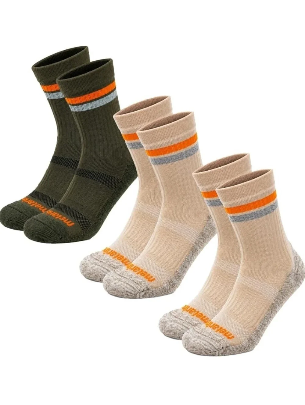 NIB Merino Wool Blend Athletic Crew Socks 3 Pack Women Big Kids Teens Men (READ)